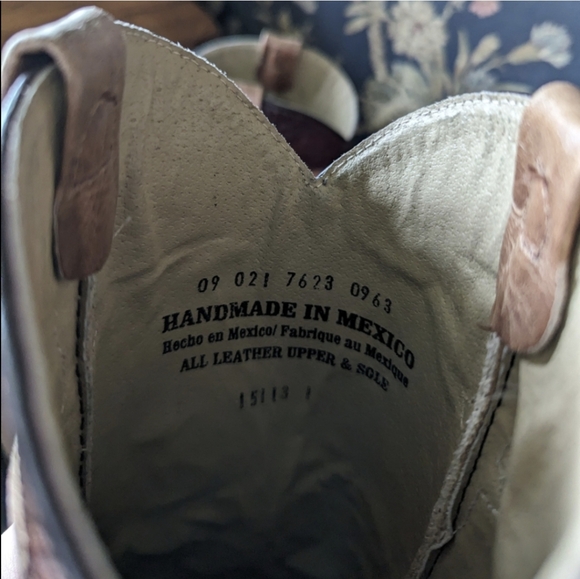 Roper Women's Faux Sea Turtle Wingtip Western Boots Snip Toe Brown Size 7 - Picture 6 of 9